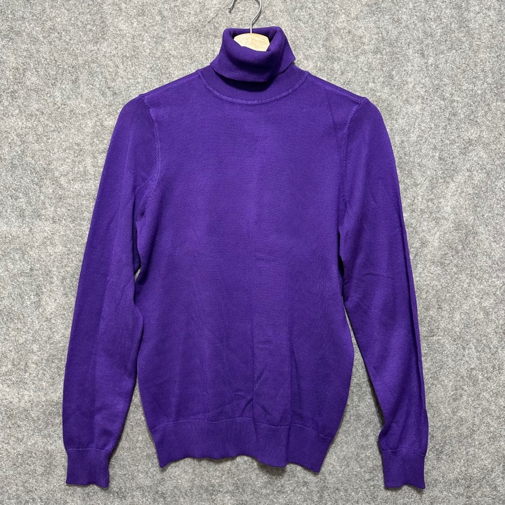 Carolyn Taylor Turtleneck Sweater Women's Large Knit Pullover Long Sleeve Ribbed